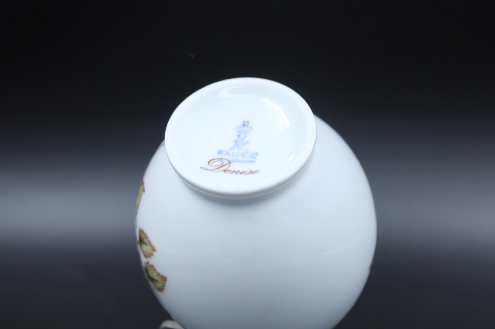 AK Kaiser Vase Denise Blumenmotiv Tischvase Design Vintage Porzellan H 22 cm